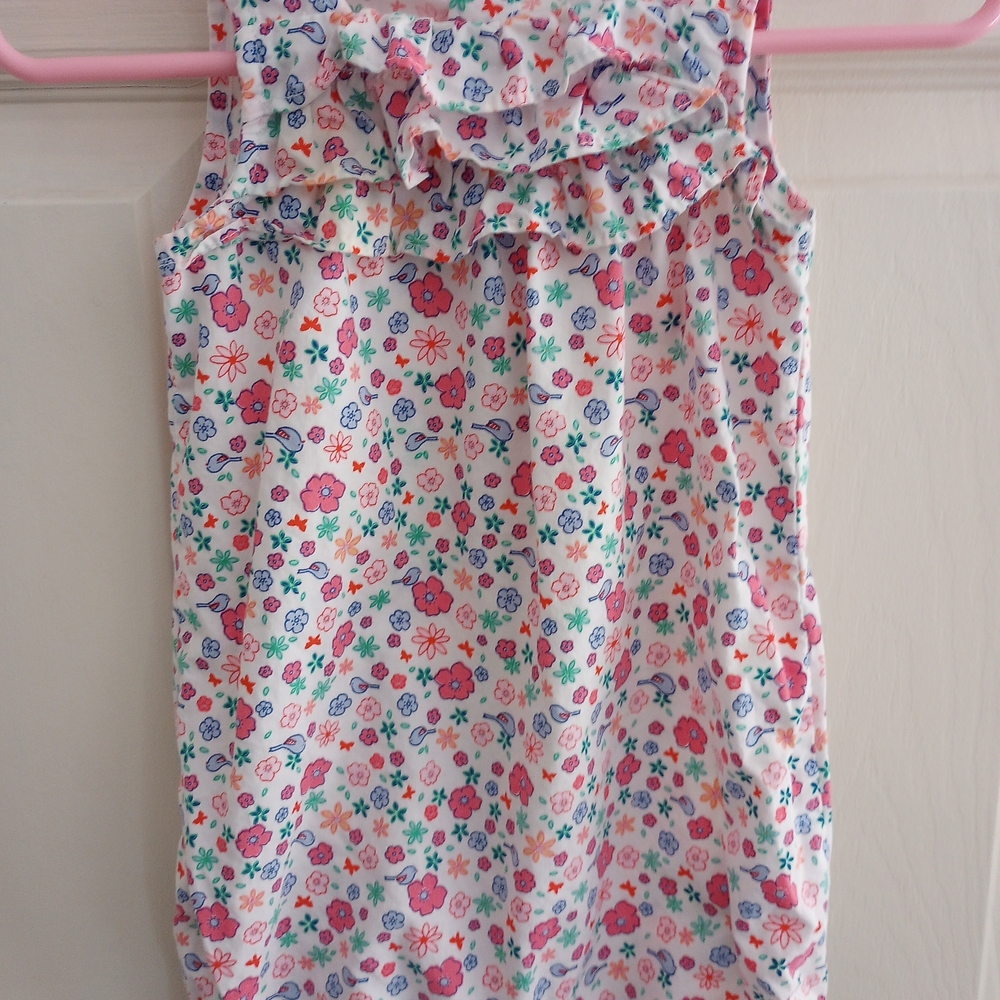Floral Ruffle Romper Carter's 6m Cotton Snap Closure